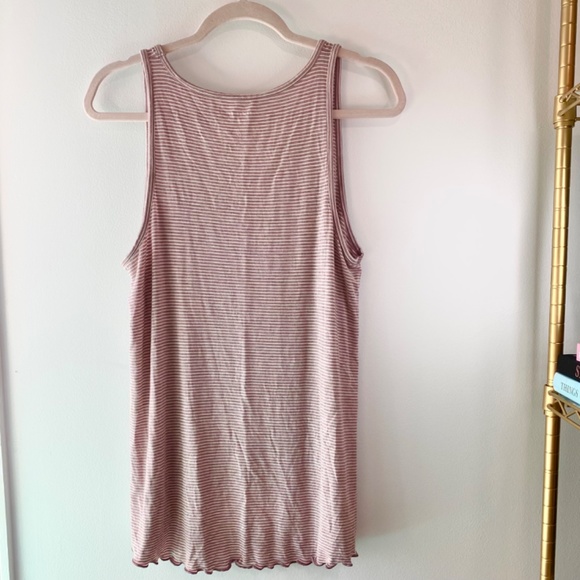NWOT American Eagle Pink Striped Soft and Sexy Tank - Picture 2 of 12